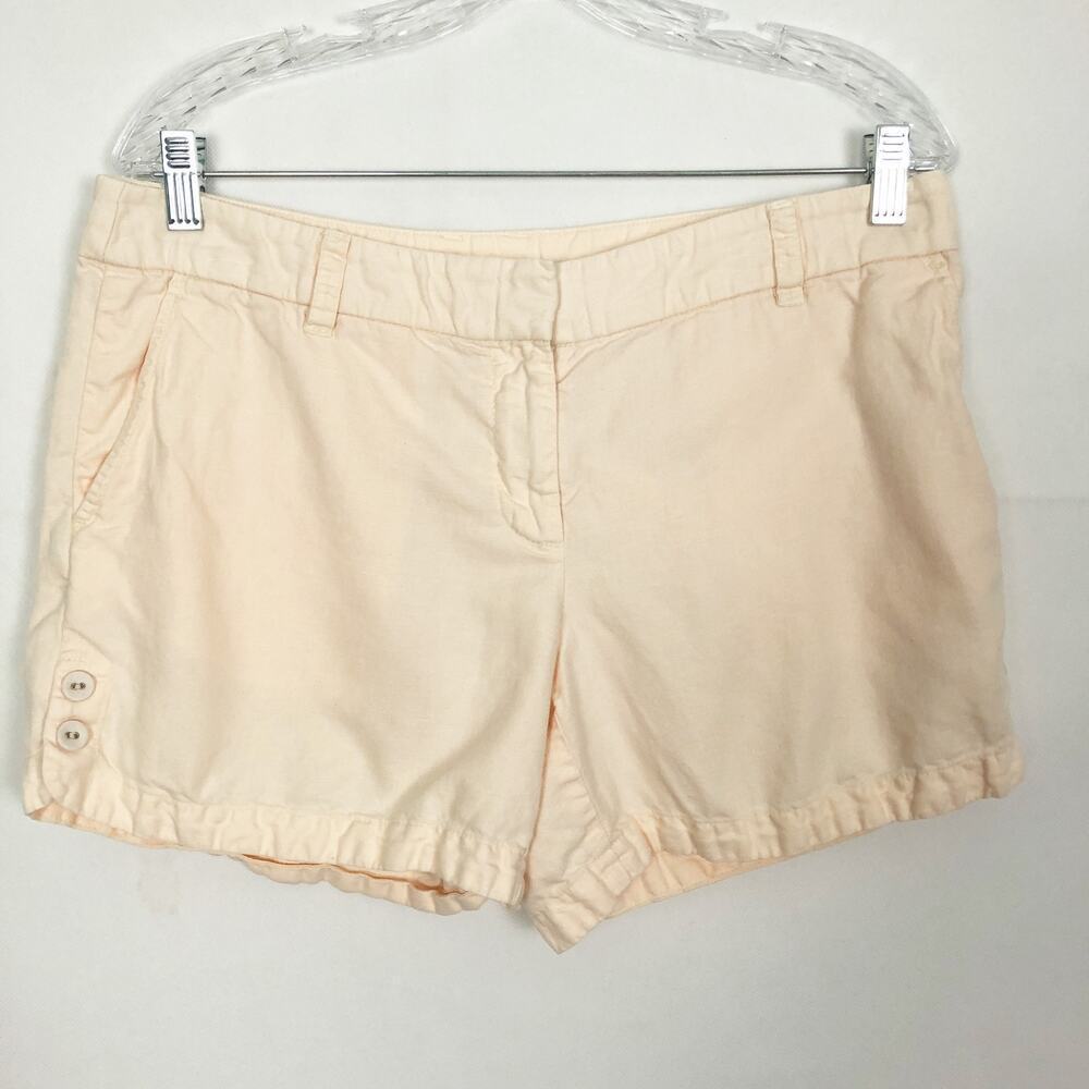 NWOT J. Crew Linen Cotton Blend Mid-Rise Shorts Size 10